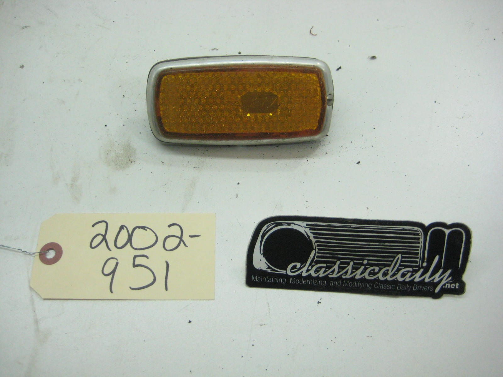 used parts yellow amber side marker reflector