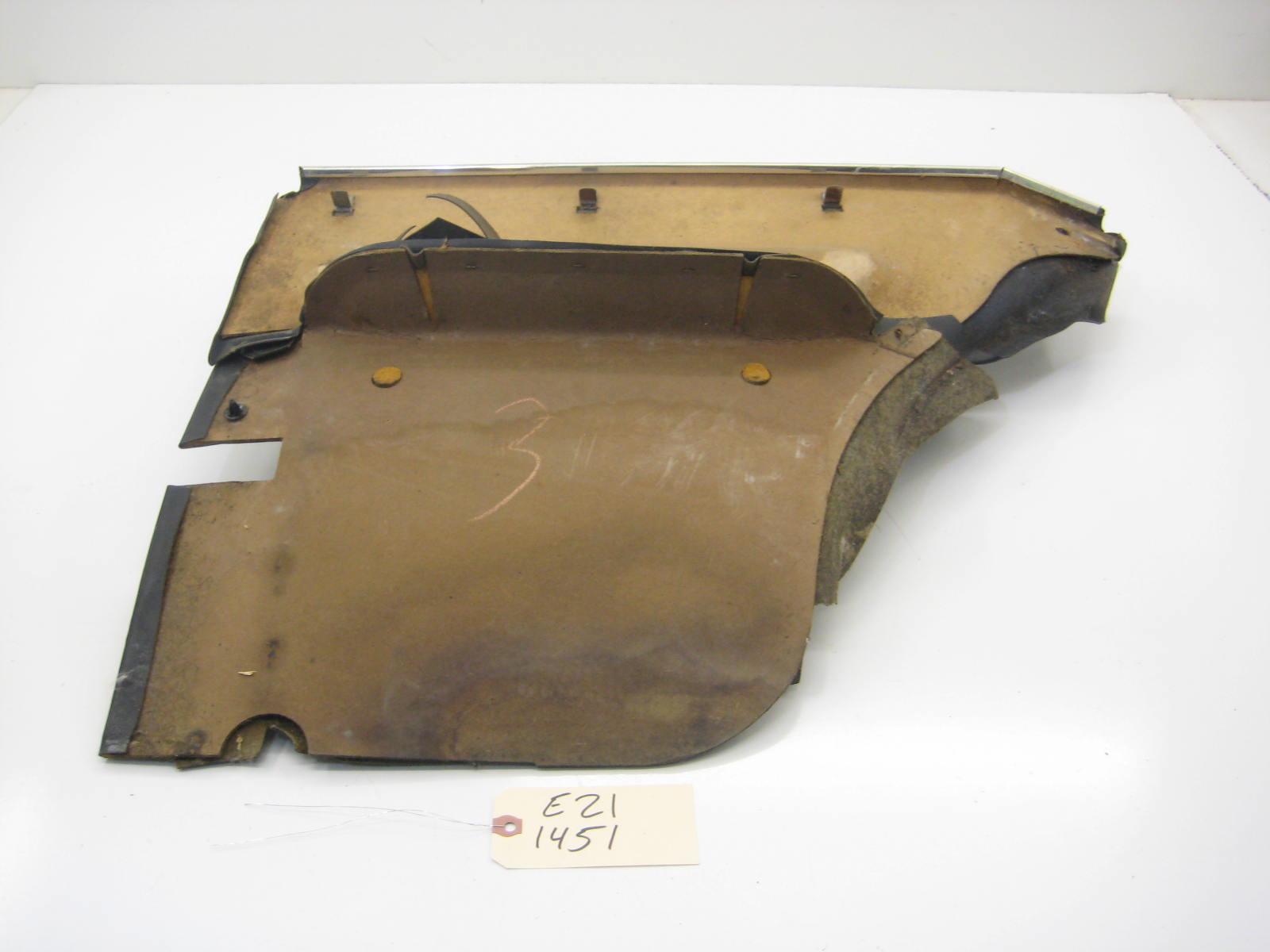 Left Drivers Side Rear Door Card - Black Vinyl