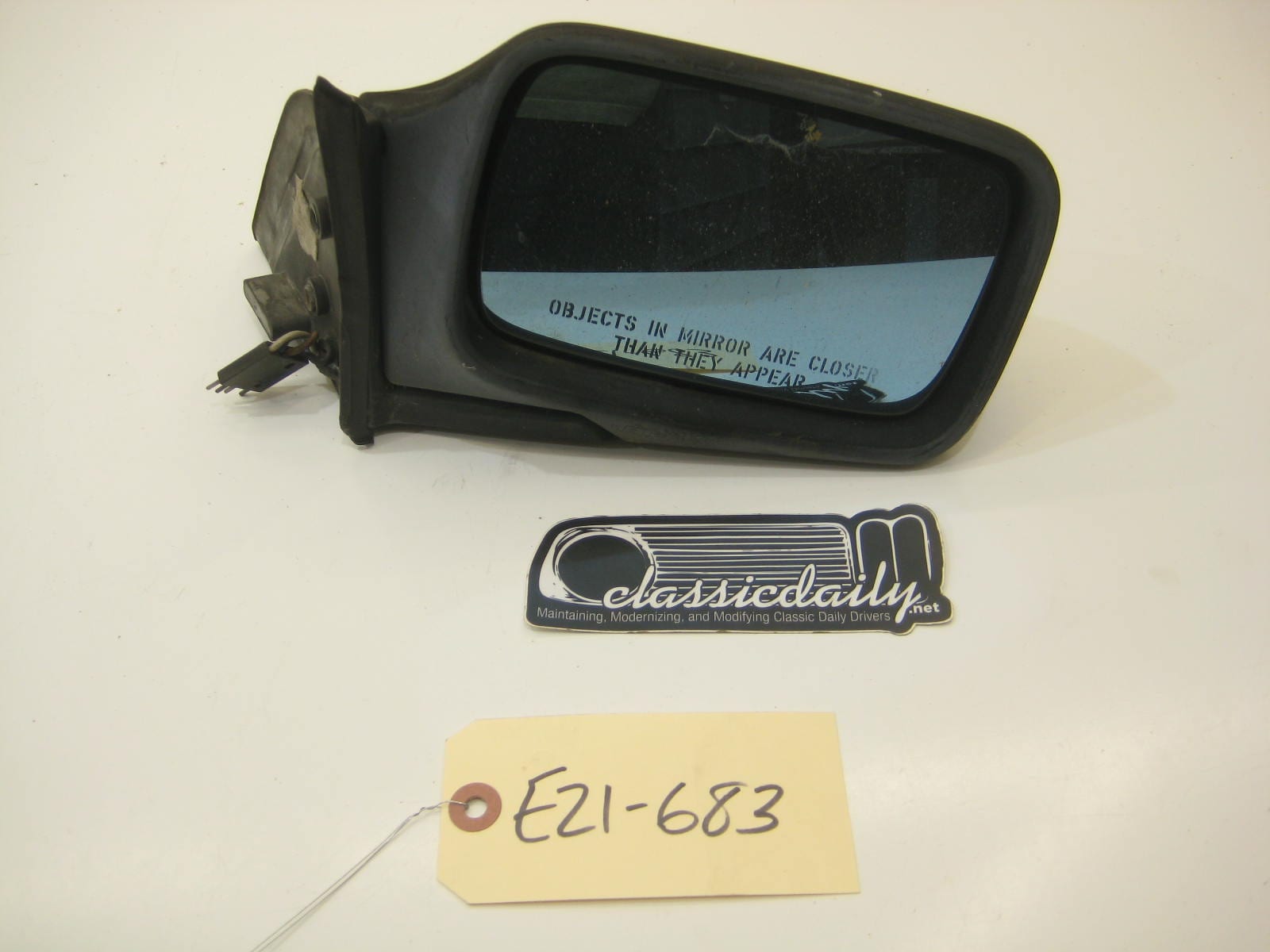 bmw e21 320 side view mirror passenger right black