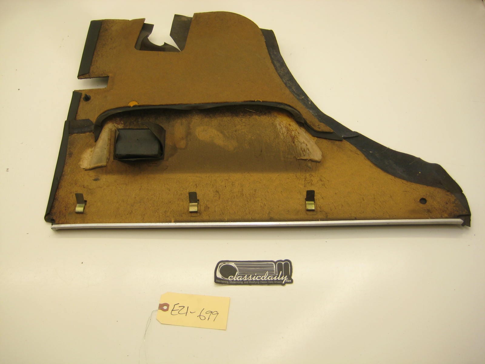bmw e21 320 passenger right rear interior door panel card black vinyl