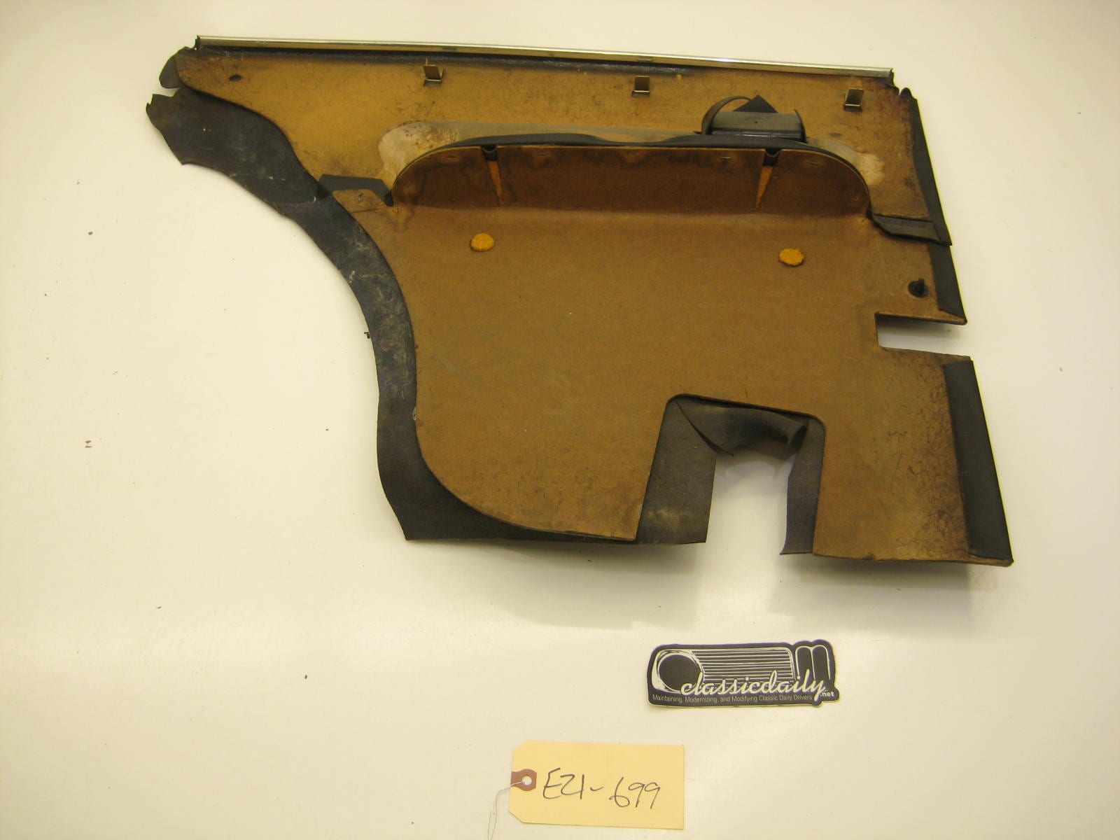 bmw e21 320 passenger right rear interior door panel card black vinyl