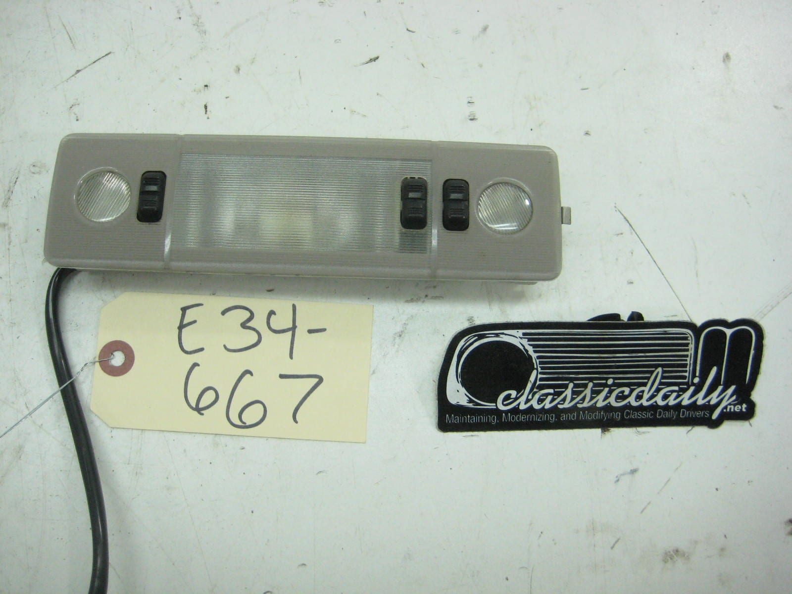 bmw e34 535 m5 interior dome center overhead light