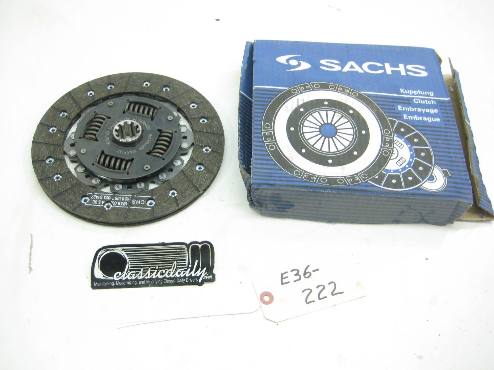 bmw e36 325 328 m3 clutch disc new in box 93184 single mass 1861661133 e30