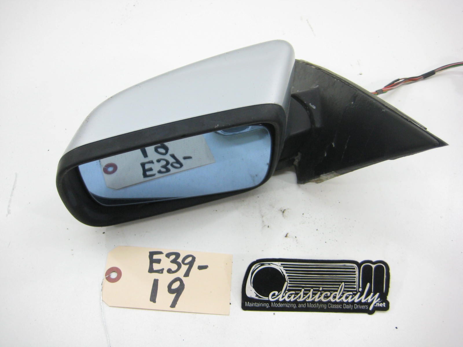bmw e39 528 530 540 exterior drivers side mirror silver
