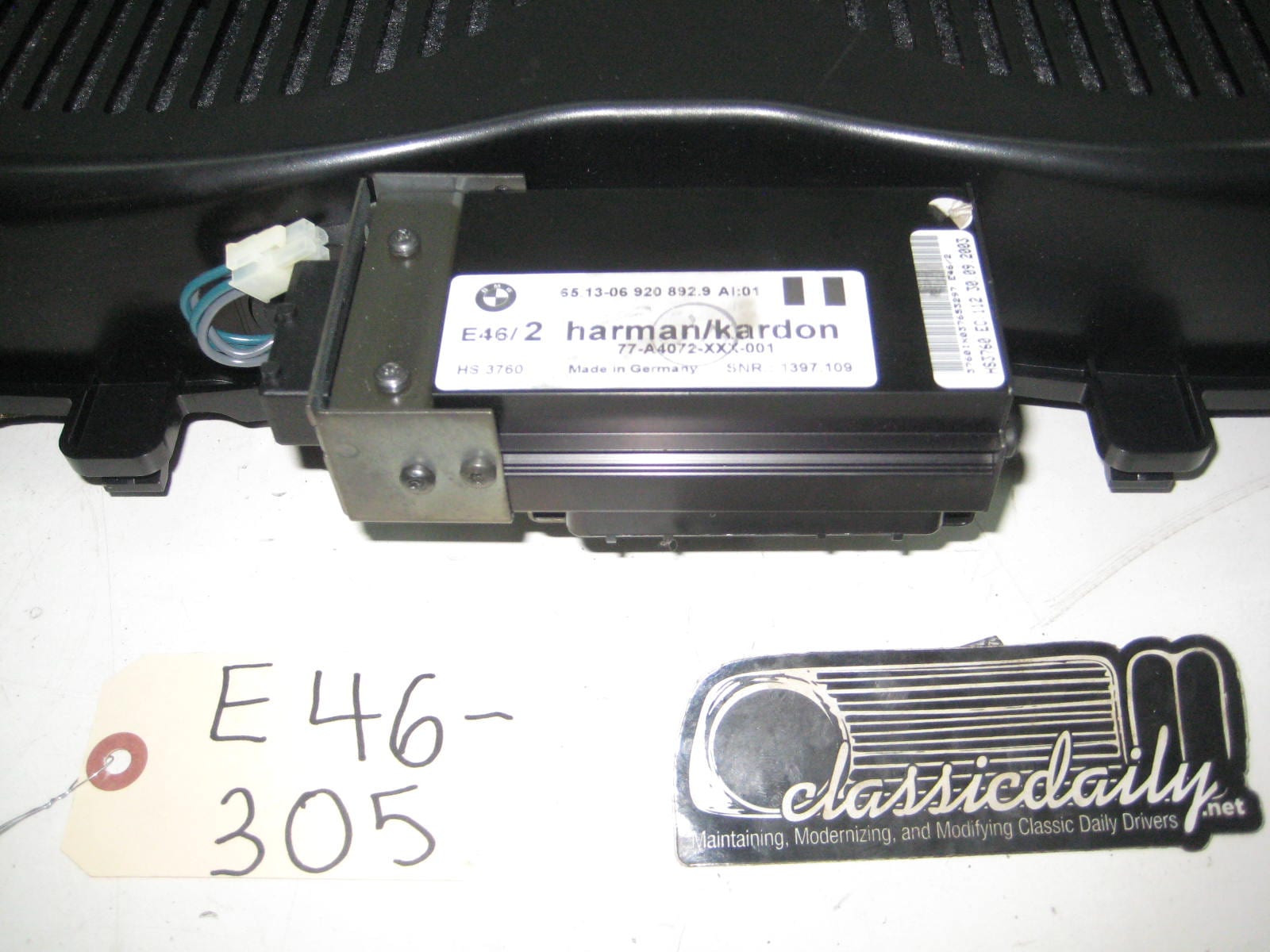 bmw e46 325 330 harman kardon sub unit
