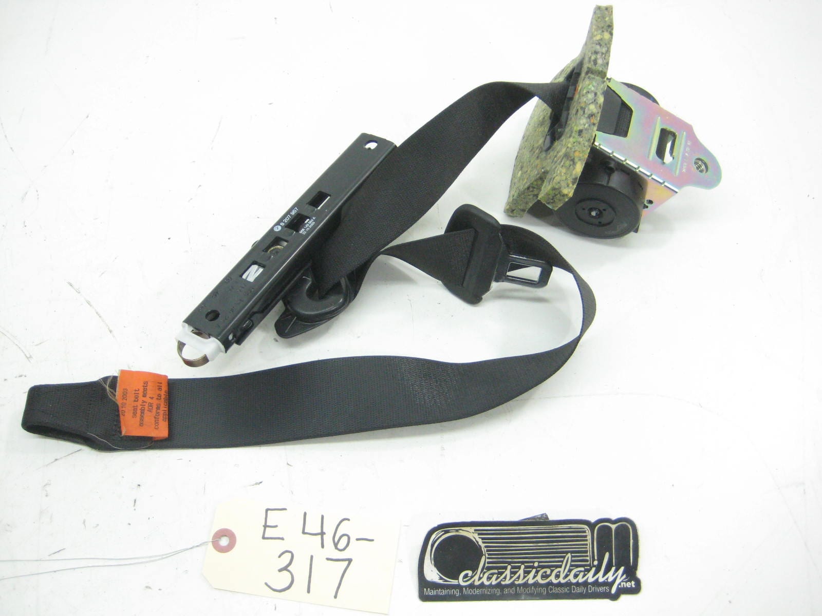 bmw e46 325 330 right passenger side front coupe seat belt
