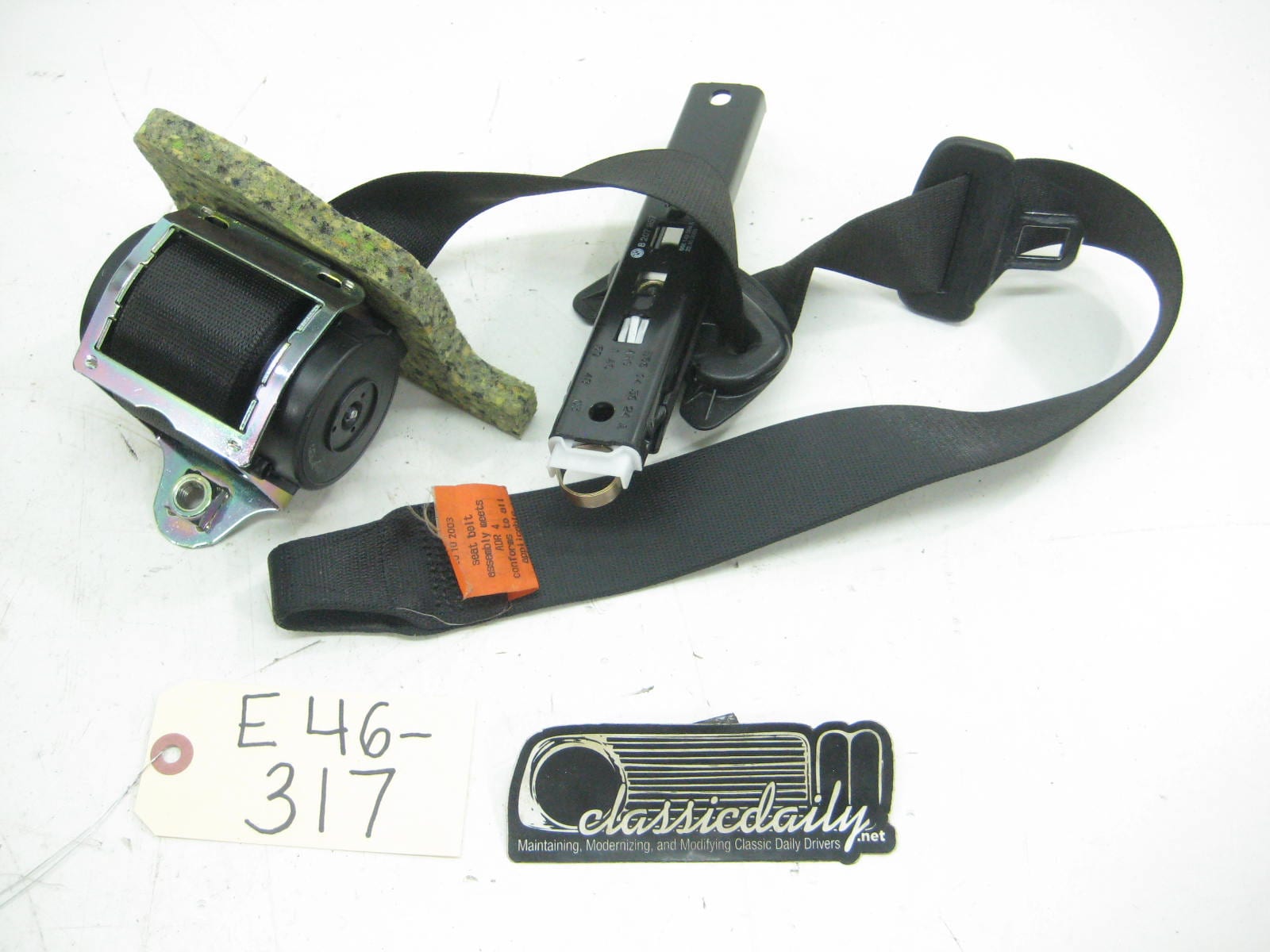 bmw e46 325 330 right passenger side front coupe seat belt