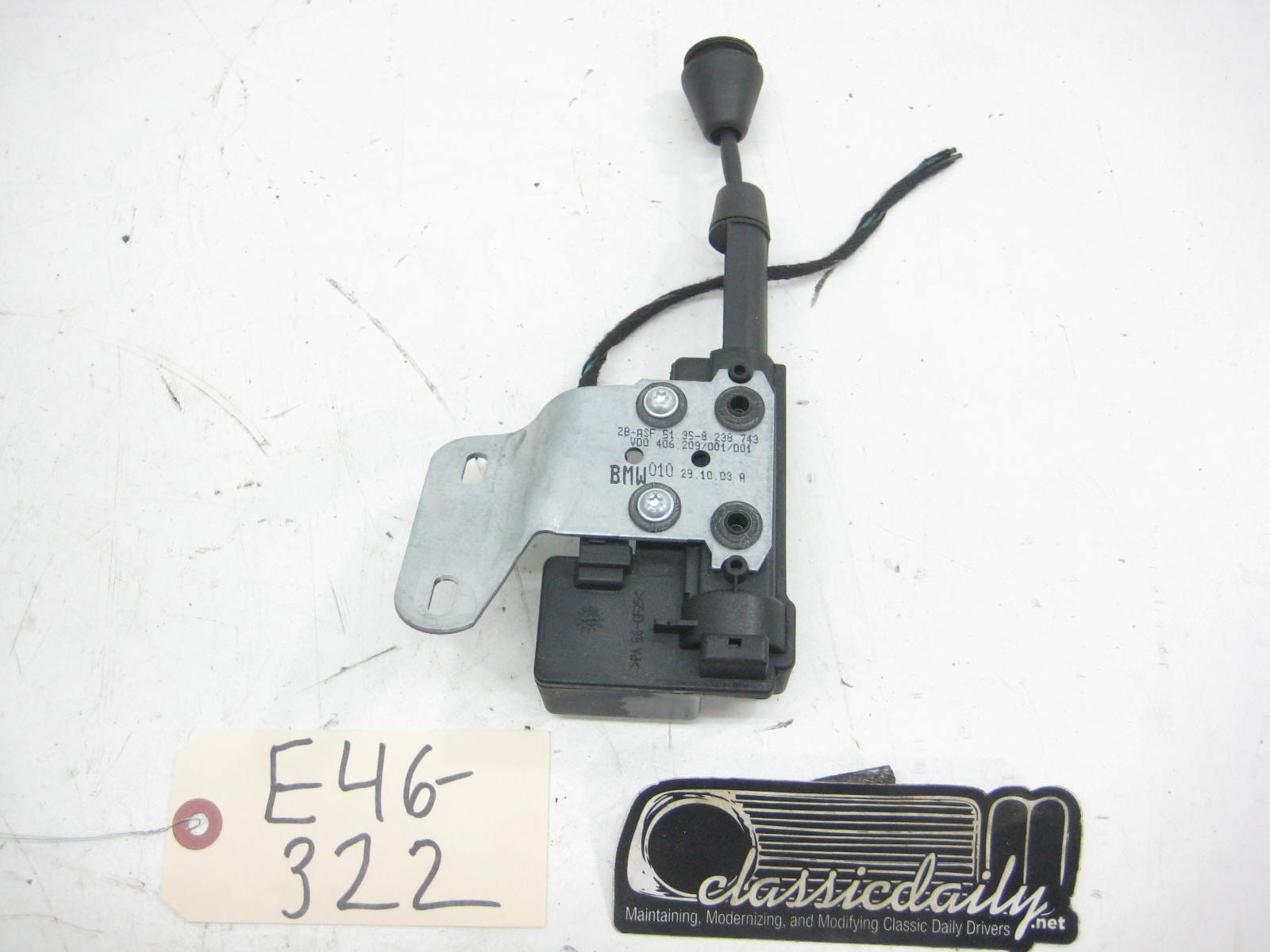 bmw e46 325 330 drivers side rear pop out window motor