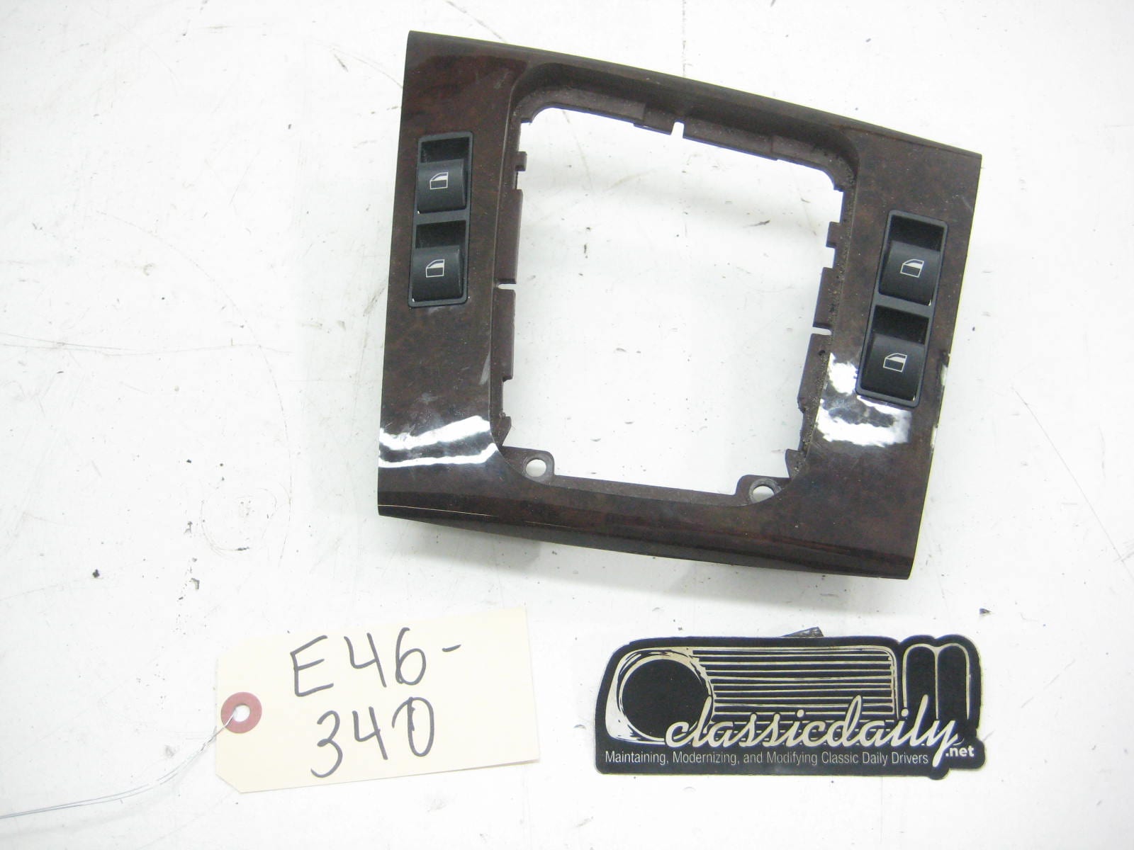bmw e46 325 330 coupe shifter surround dark wood