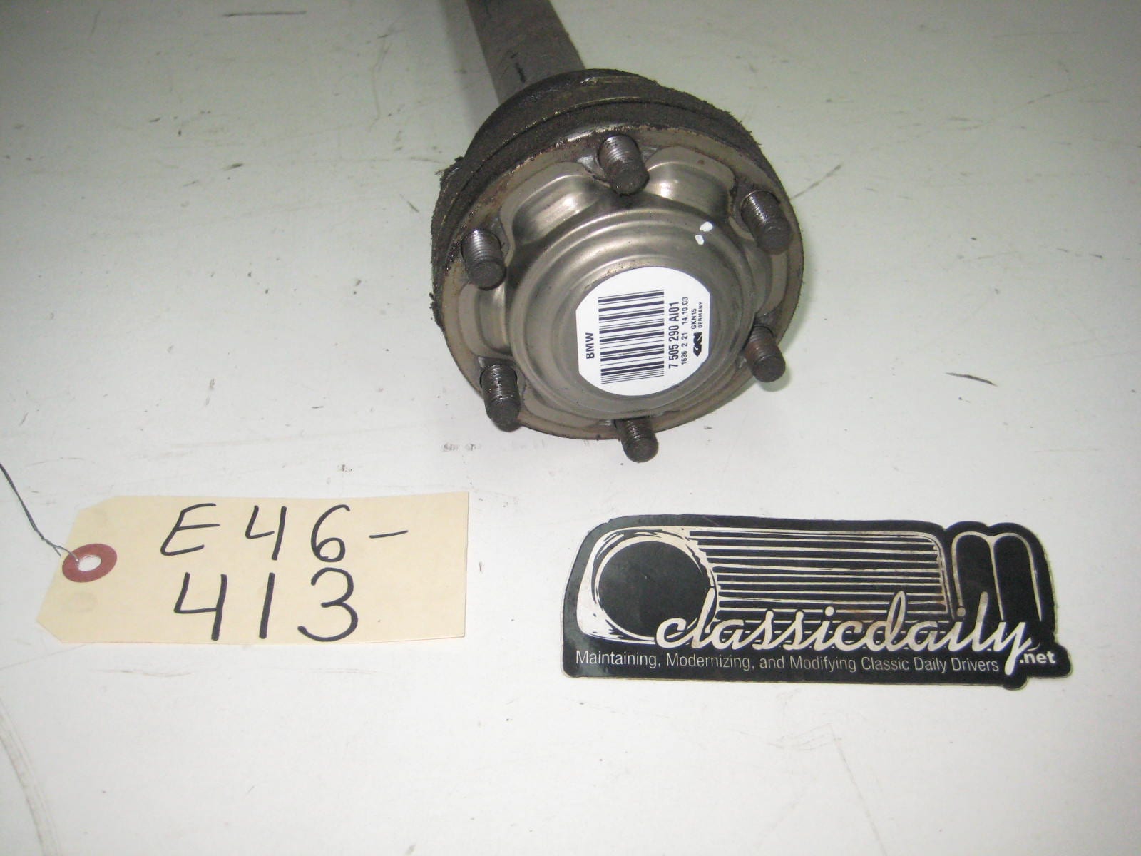 bmw e46 325 330 passenger side rear axle