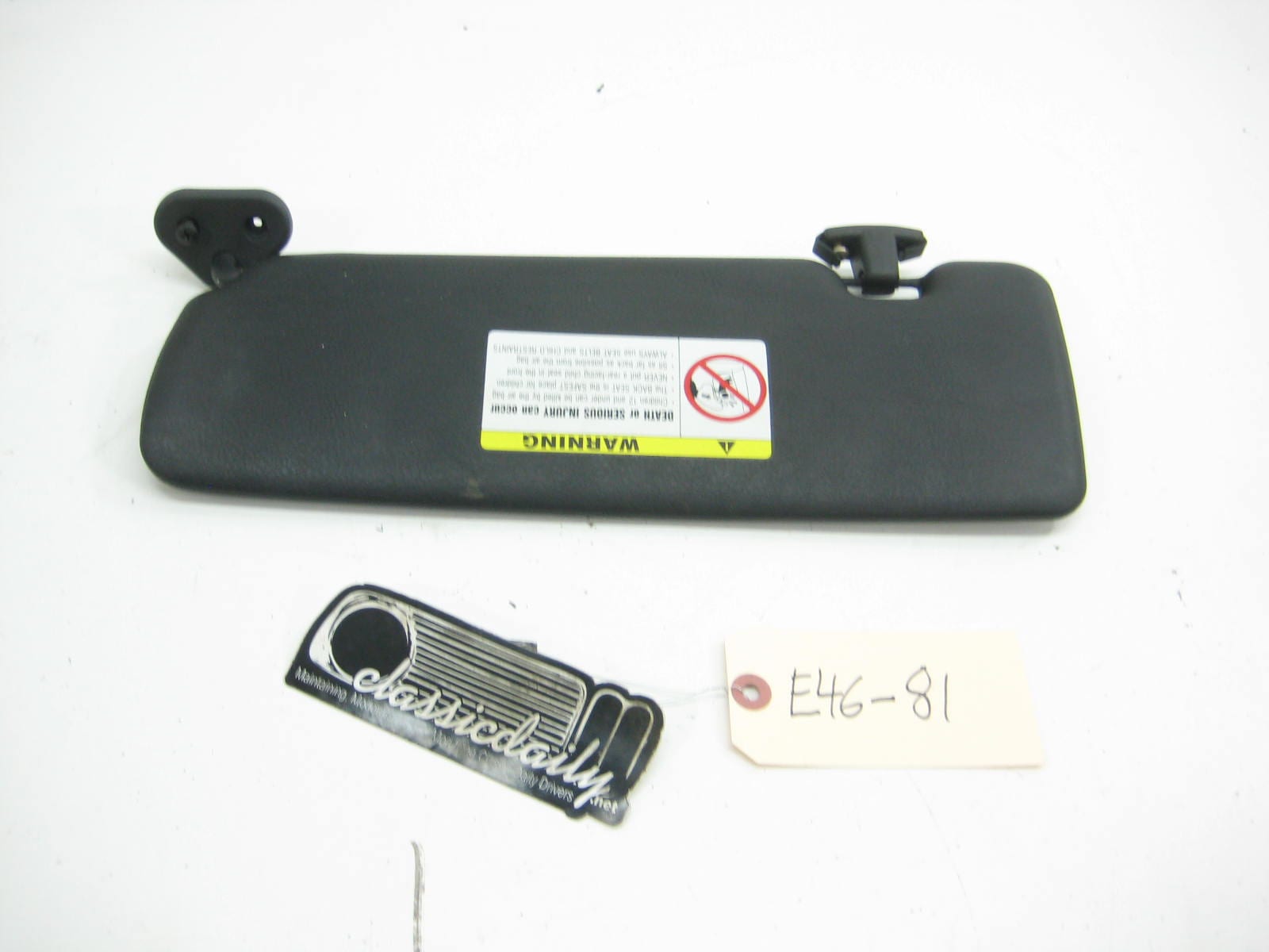 bmw e46 m3 325 330 convertible passenger side sun visor