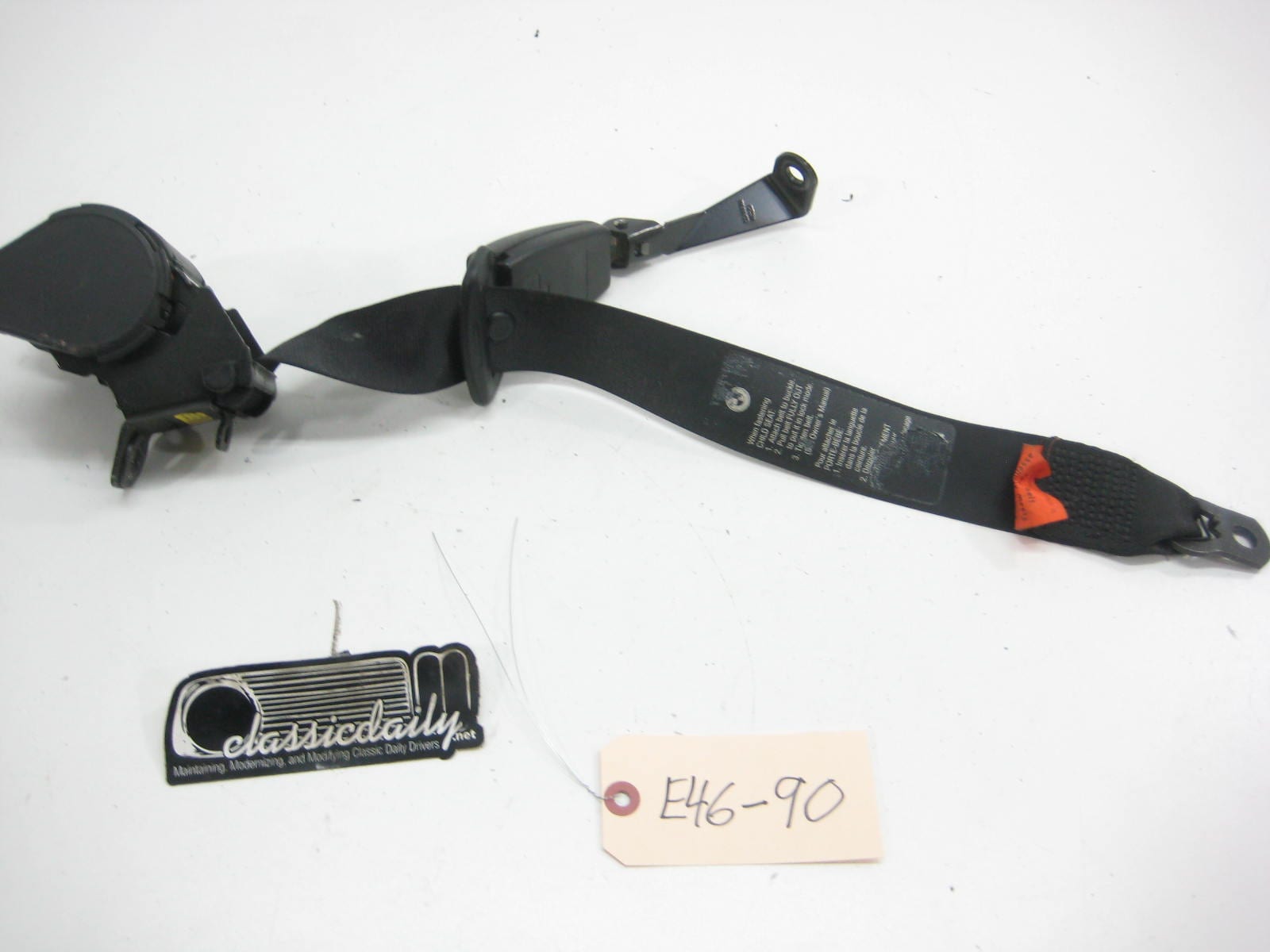 bmw e46 m3 325 330 convertible drivers rear seat belt assembly belt and catch