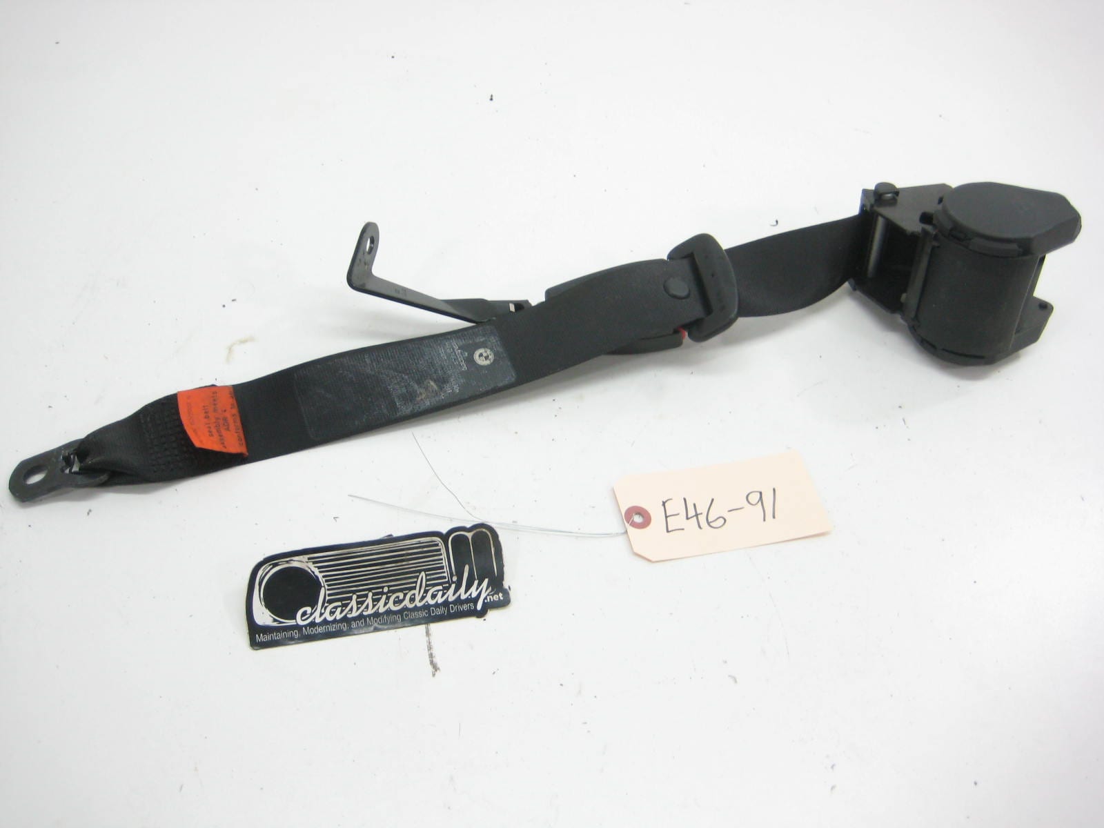 bmw e46 m3 325 330 convertible passenger rear seat belt assembly belt and catch