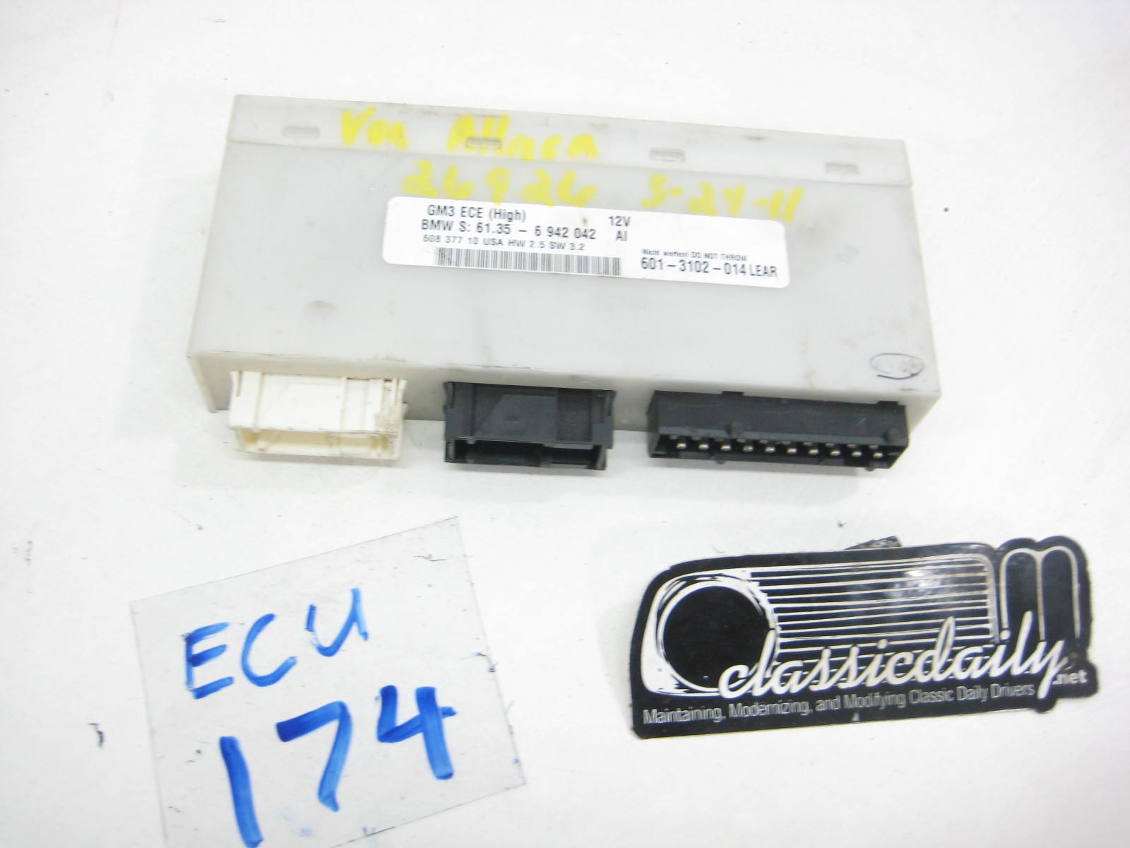 ecu computer bmw s 61 35 6 942 042