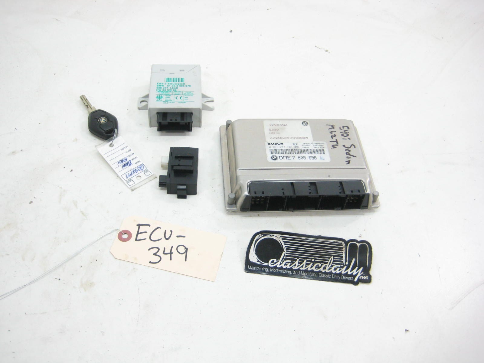 ecu computer 540i m62tu dme ews and key