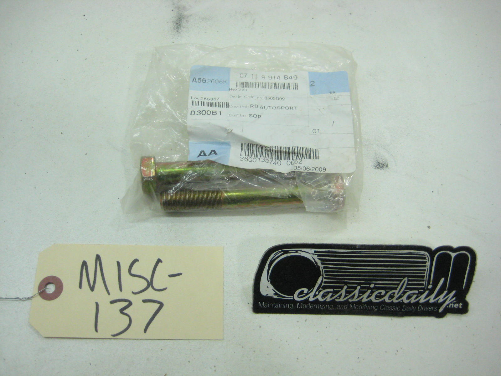 bmw e30 325 318 bolt 07 11 9 914 849 pair