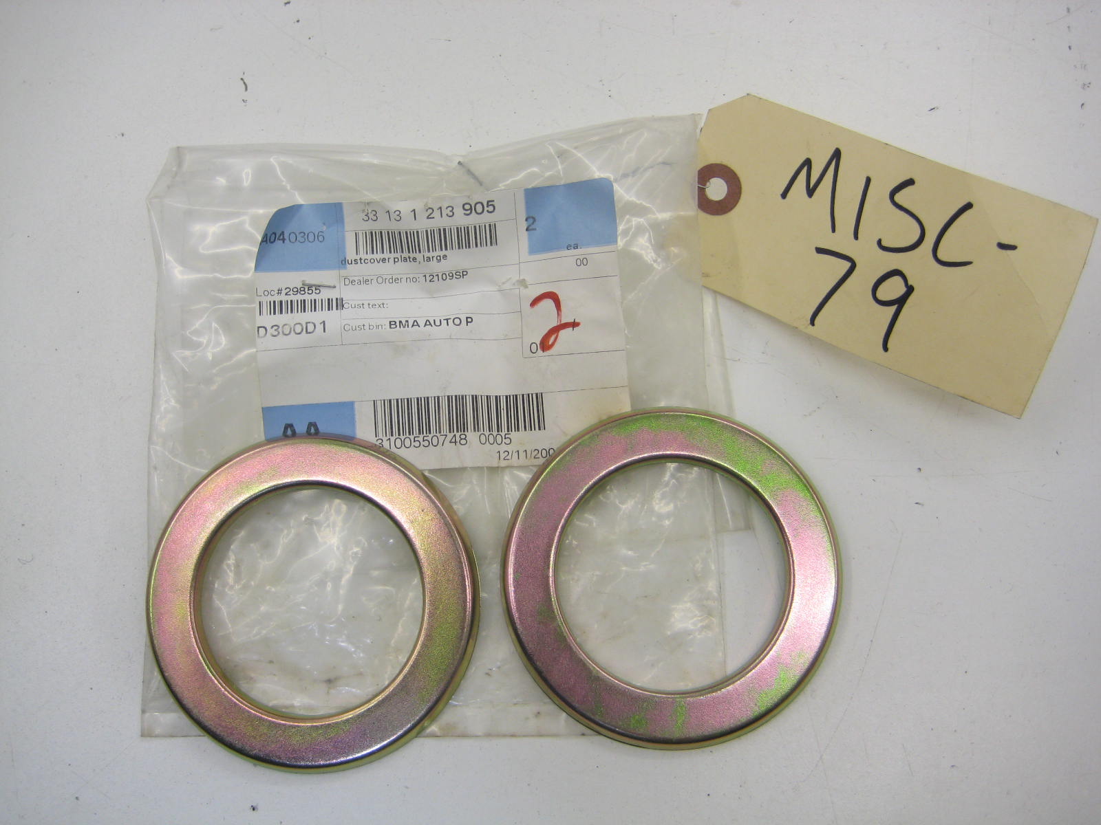 BMW E30 318 325 Dust Cover Plate, Large 33 13 1 213 905 (Set Of 2) MISC 79