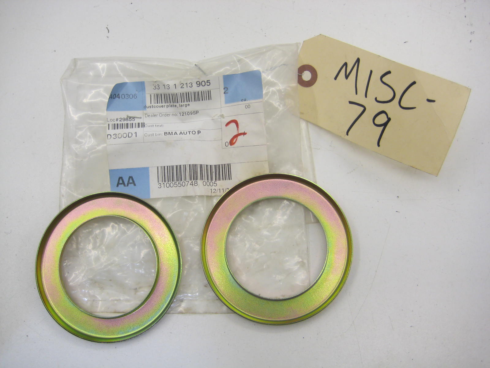 BMW E30 318 325 Dust Cover Plate, Large 33 13 1 213 905 (Set Of 2) MISC 79