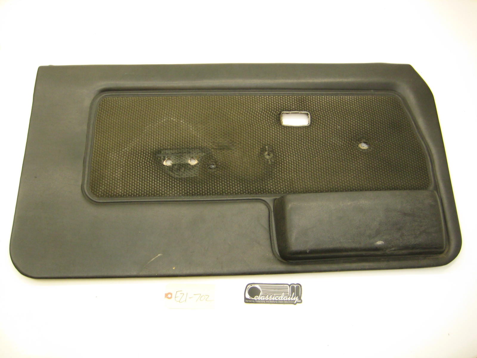 bmw e21 320 driver left front door card houndstooth black vinyl