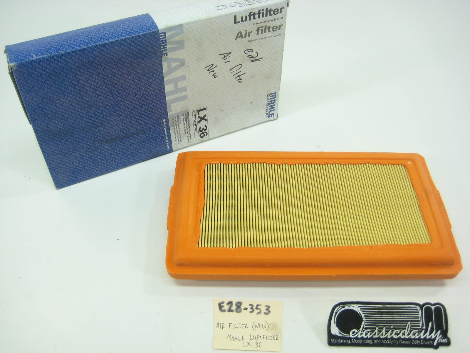 bmw e28 535 535is 528e air filter mahle xl 36
