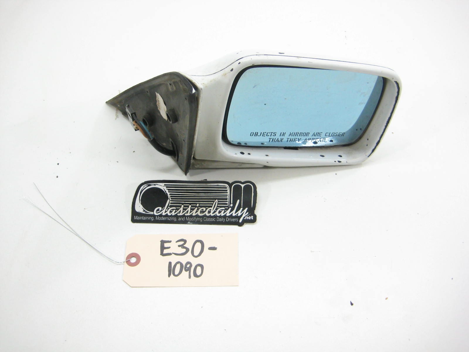 bmw e30 325 318 passenger side white side mirror