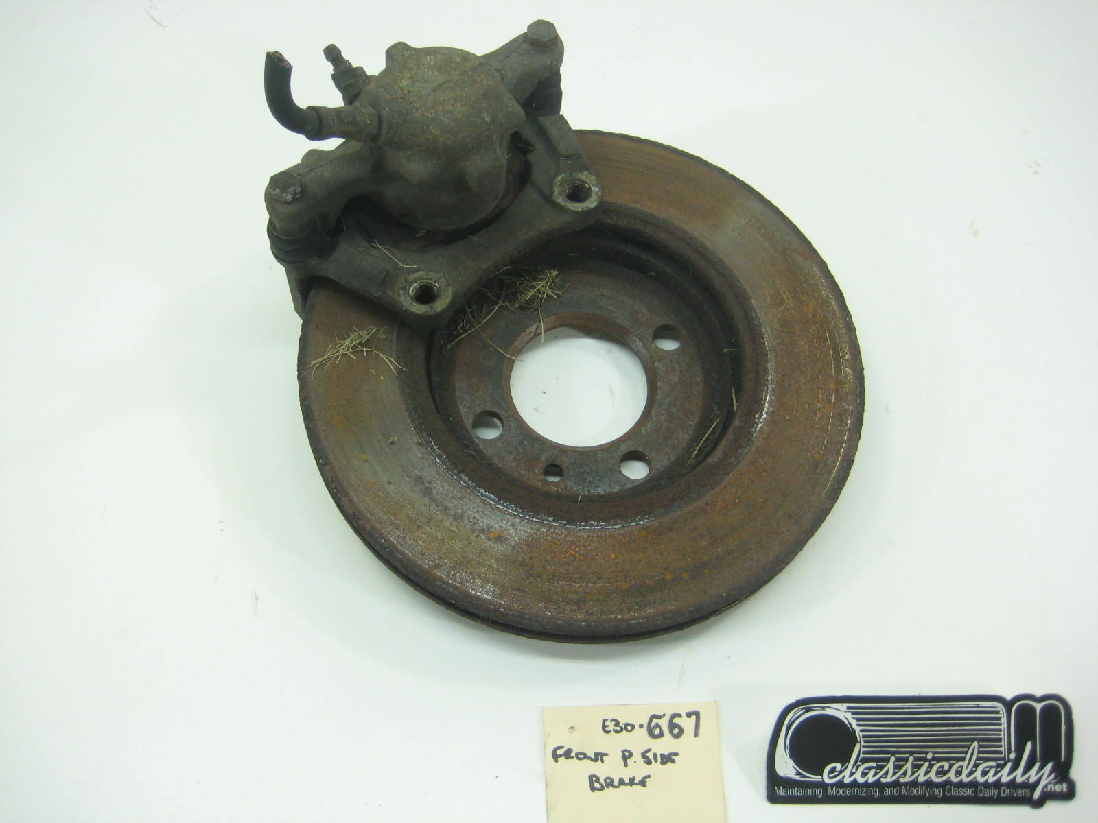 bmw e30 325 318 front passenger side brake caliper and rotor