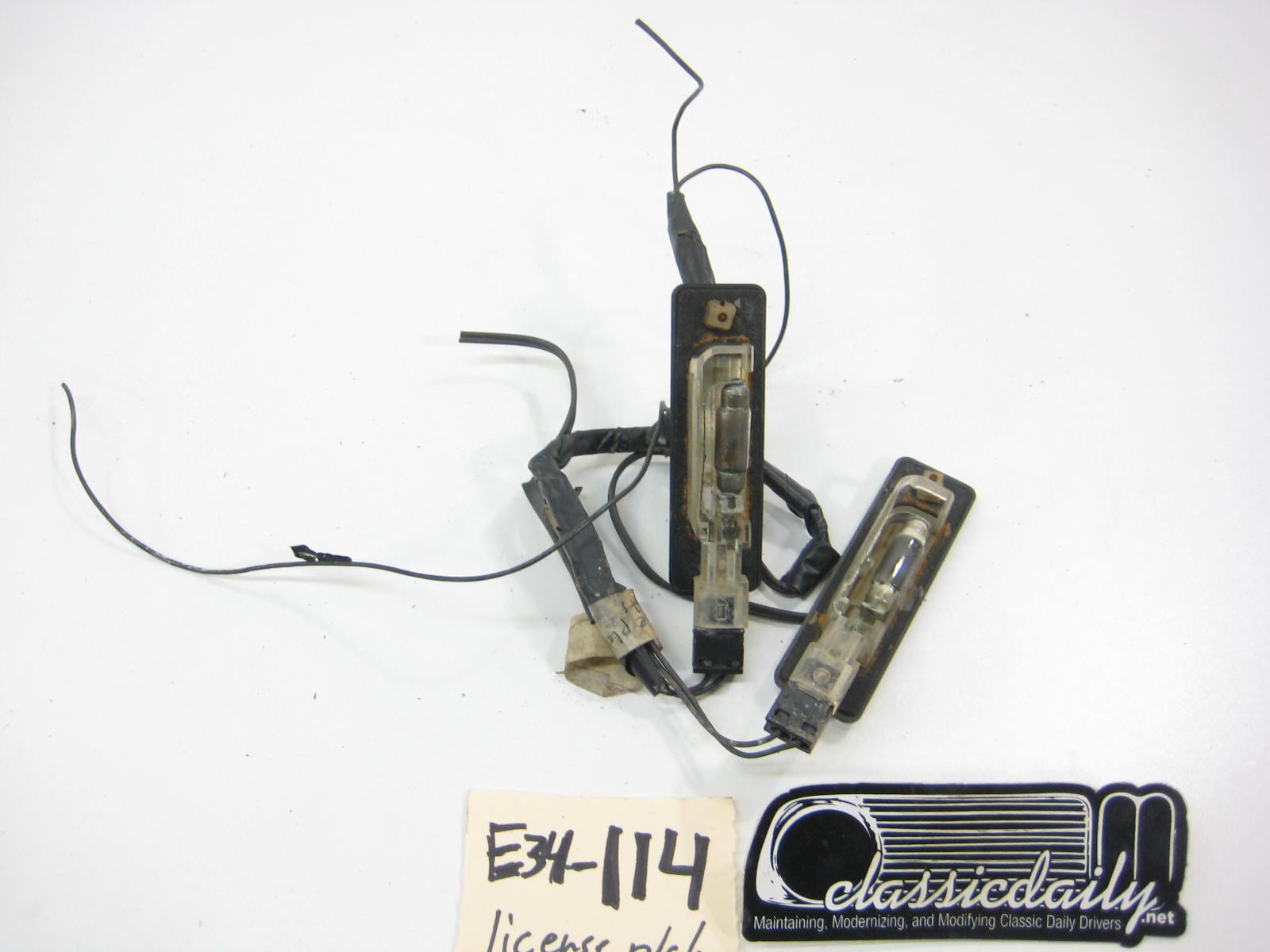 bmw e34 535 525 license plate lights and wire