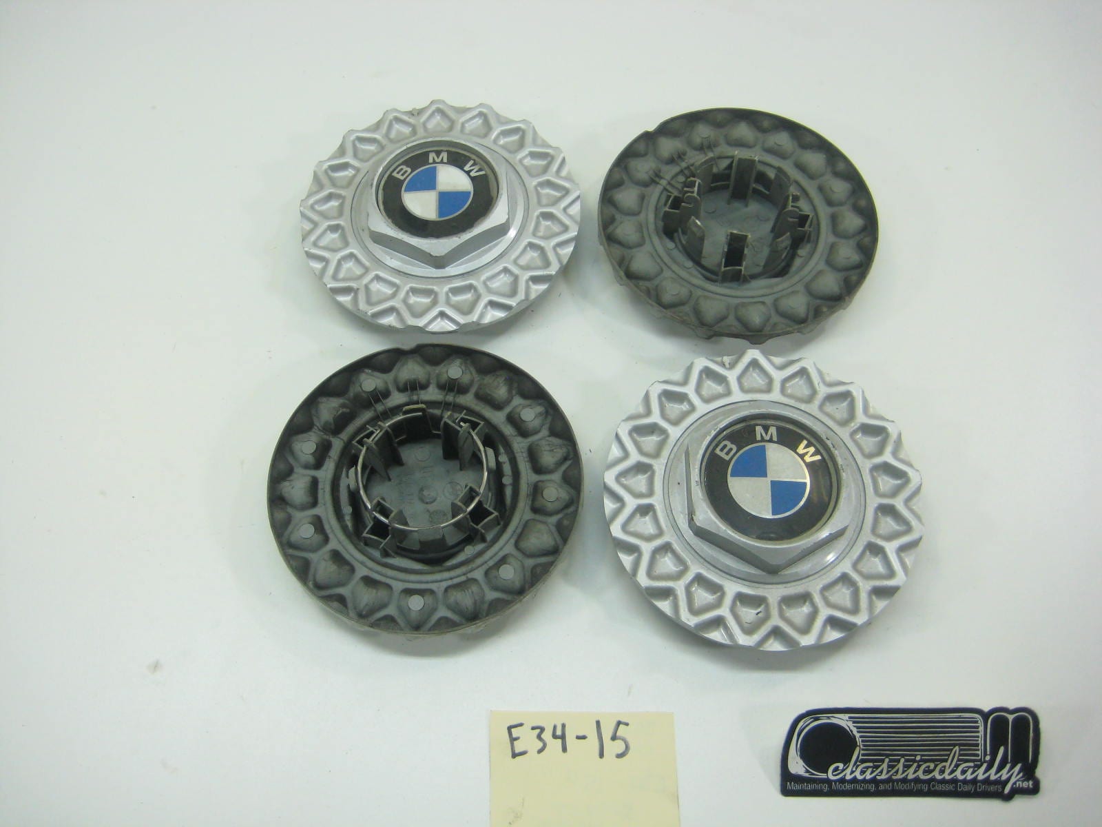 bmw e34 535 525 15 basket weave wheel caps 