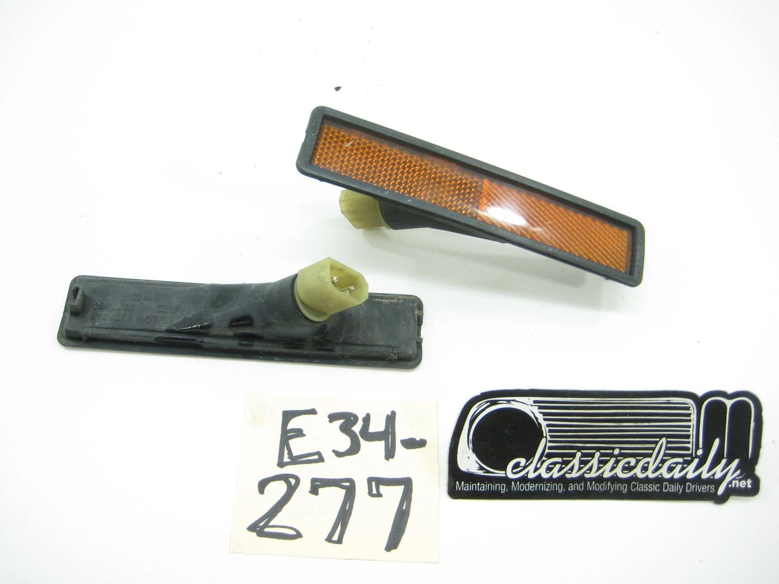 bmw e34 535 525 540 530 front bumper yellow side markers