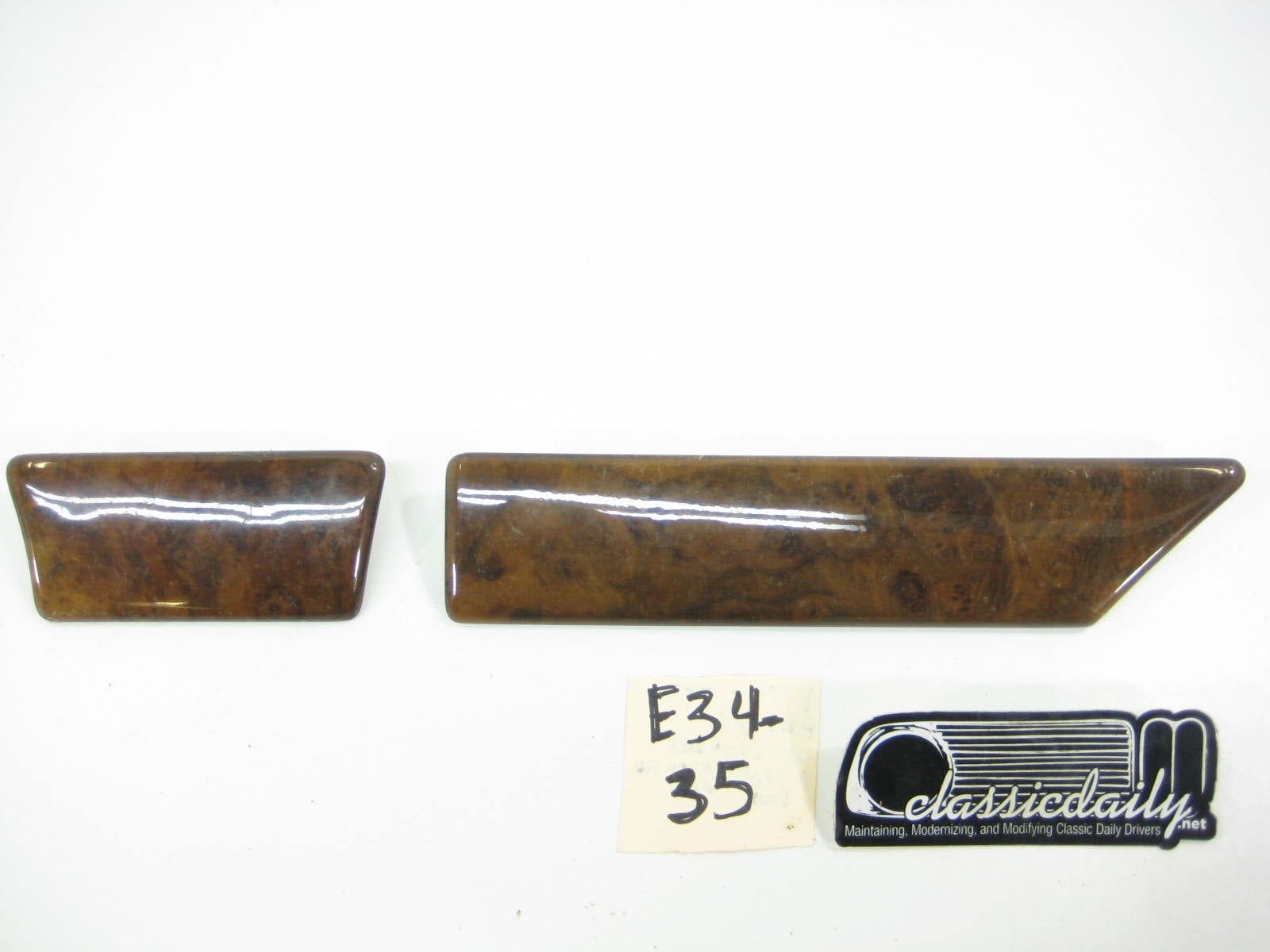 bmw e34 535 525 rear passenger side interior faux wood accent trim set