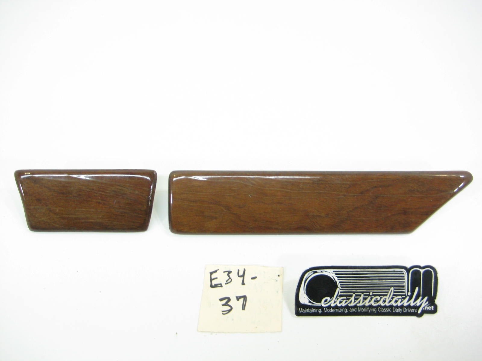 bmw e34 535 525 rear passenger side interior faux wood accent trim set 3