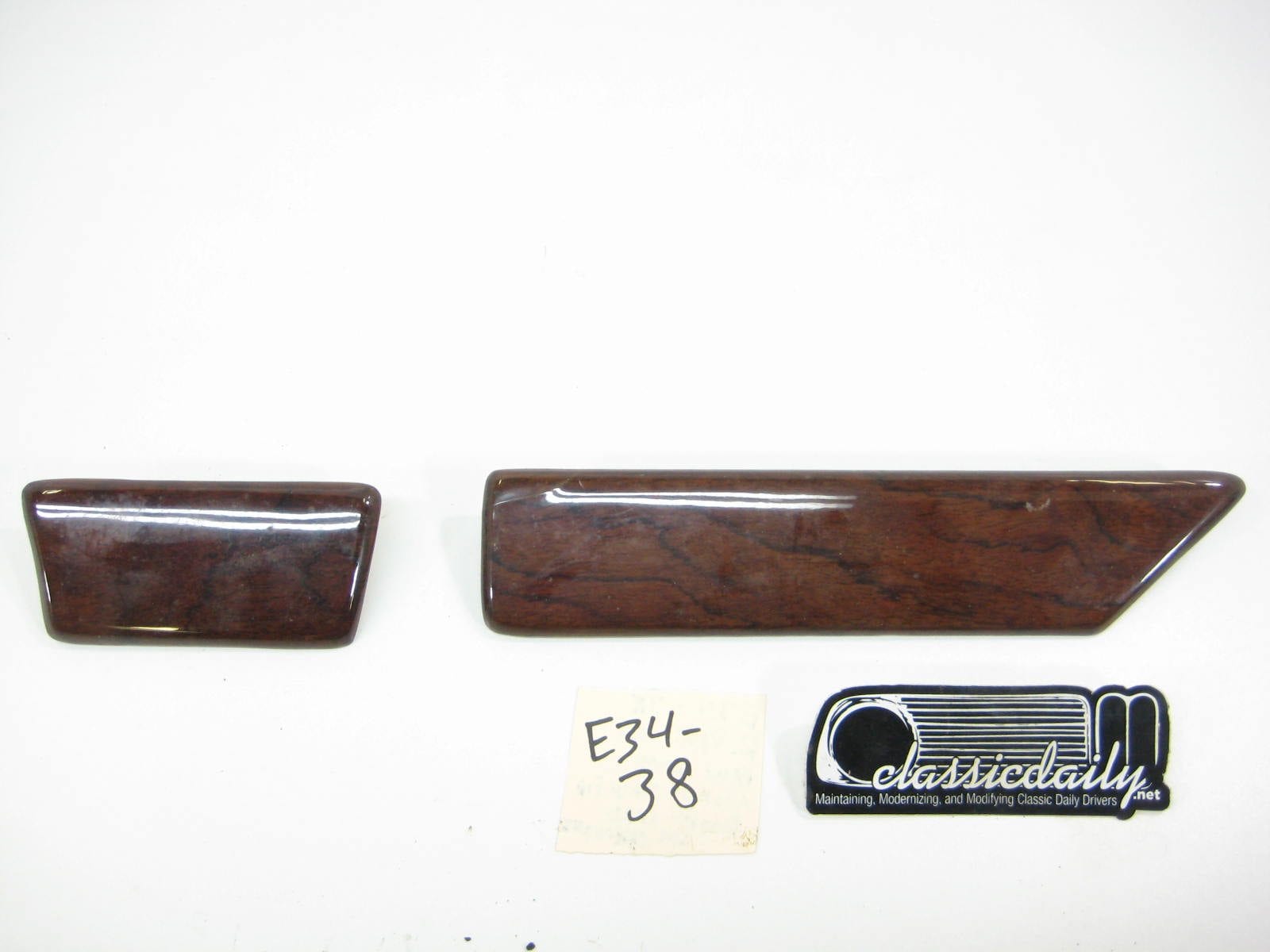 bmw e34 535 525 rear passenger side interior faux wood accent trim set 4
