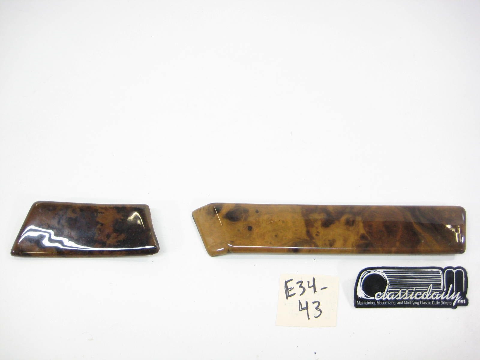 bmw e34 535 525 front passenger side interior faux wood accent trim set