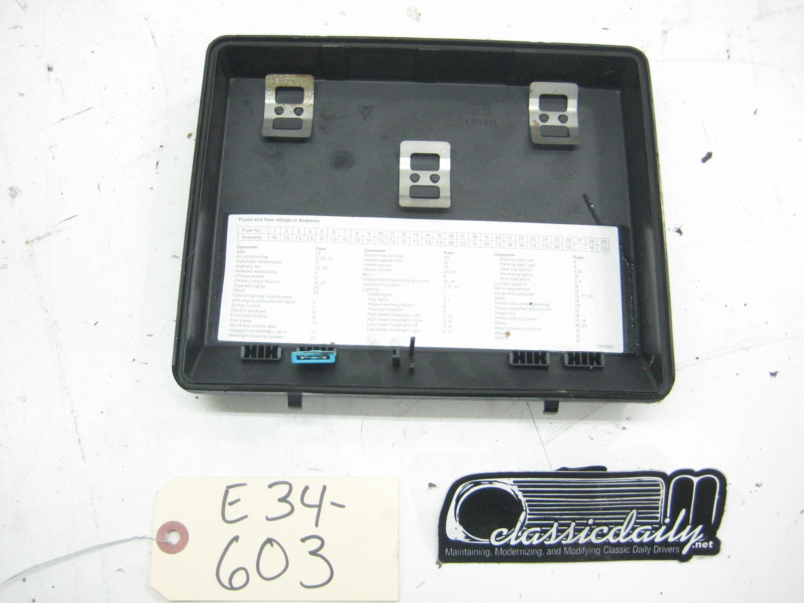 bmw e34 535 m5 fuse box cover