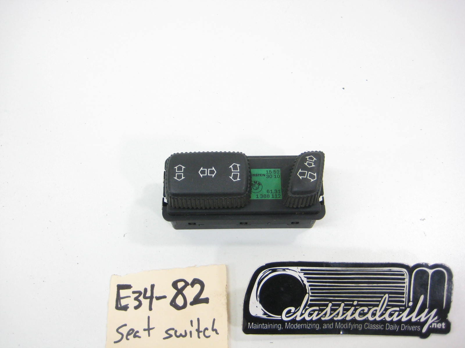 bmw e34 535 525 drivers side seat switch and knobs
