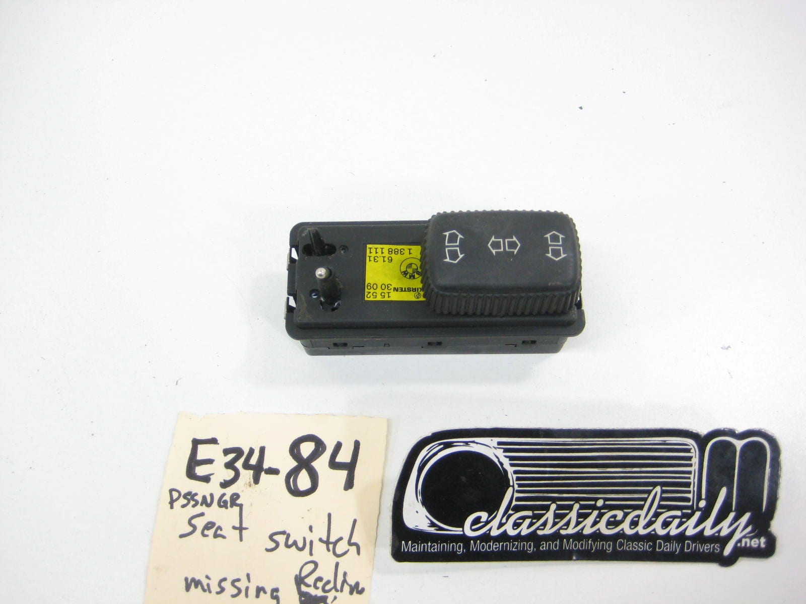 bmw e34 535 525 passenger side seat switch and one knob