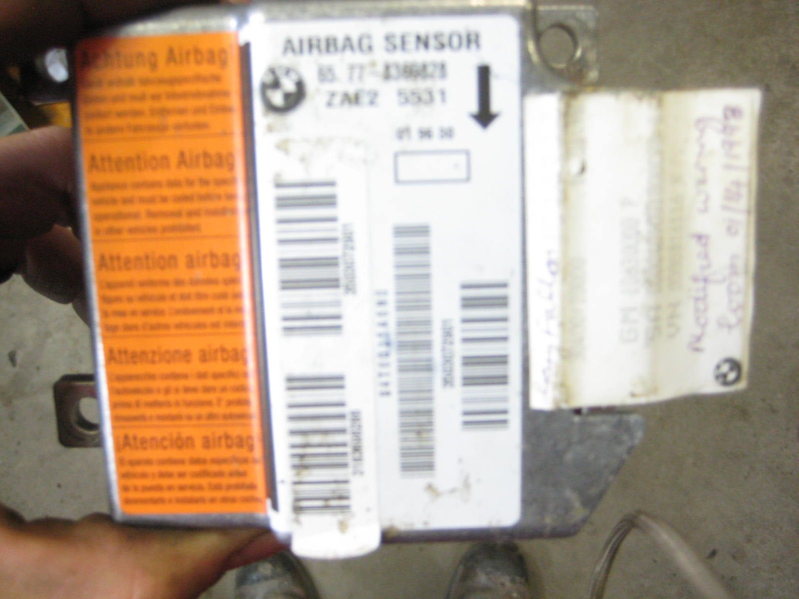 bmw e36 325 328 m3 air bag sensor