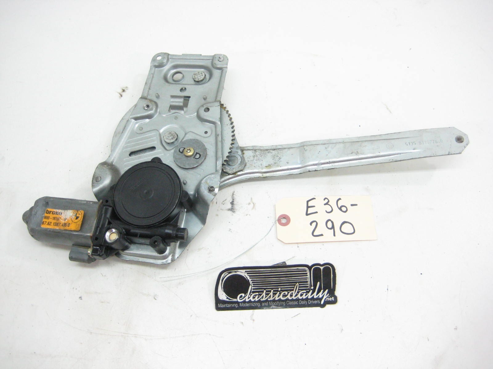 bmw e36 325 328 m3 passenger rear sedan door regulator