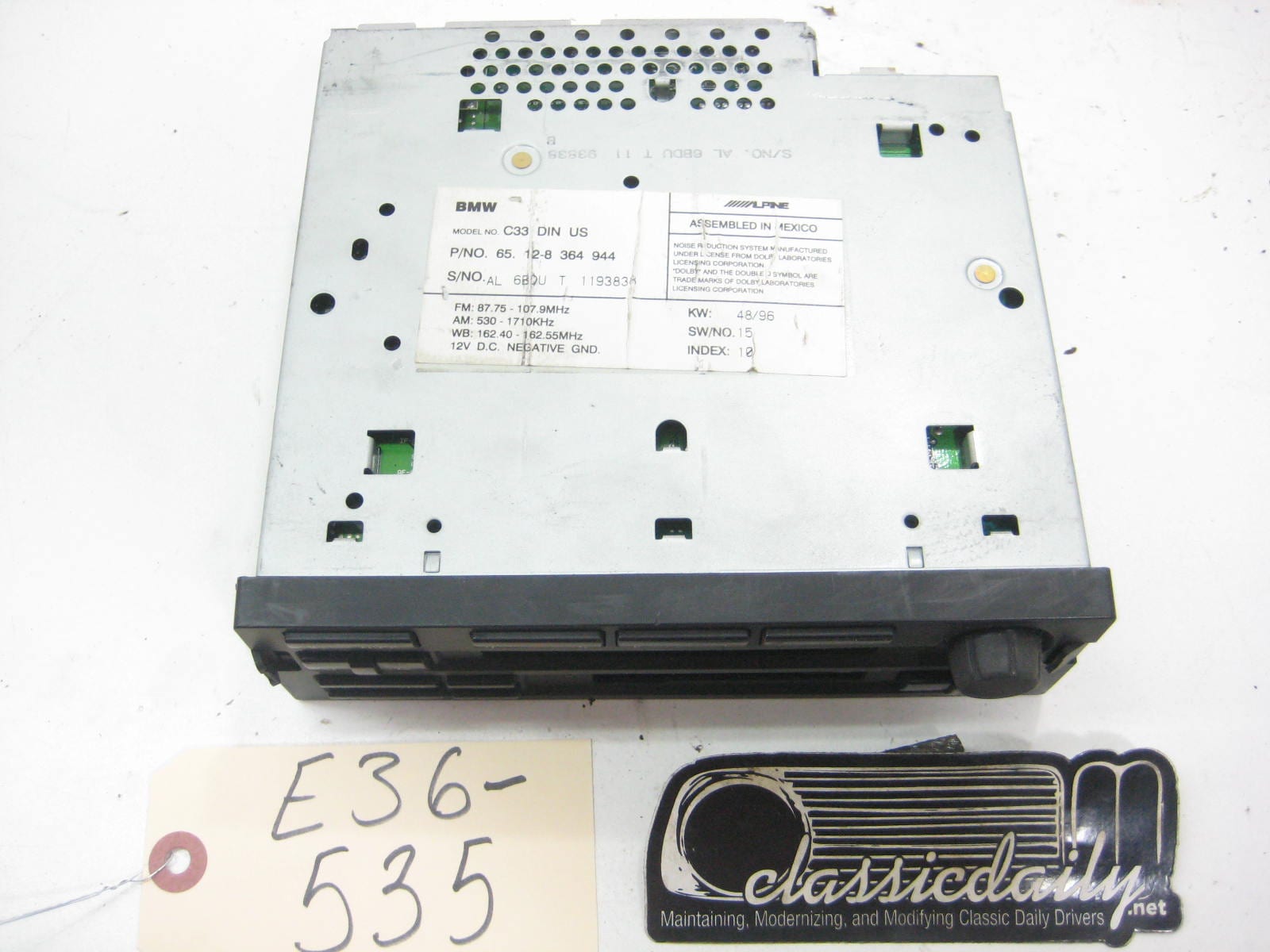 used parts c33 radio 65128364944 4