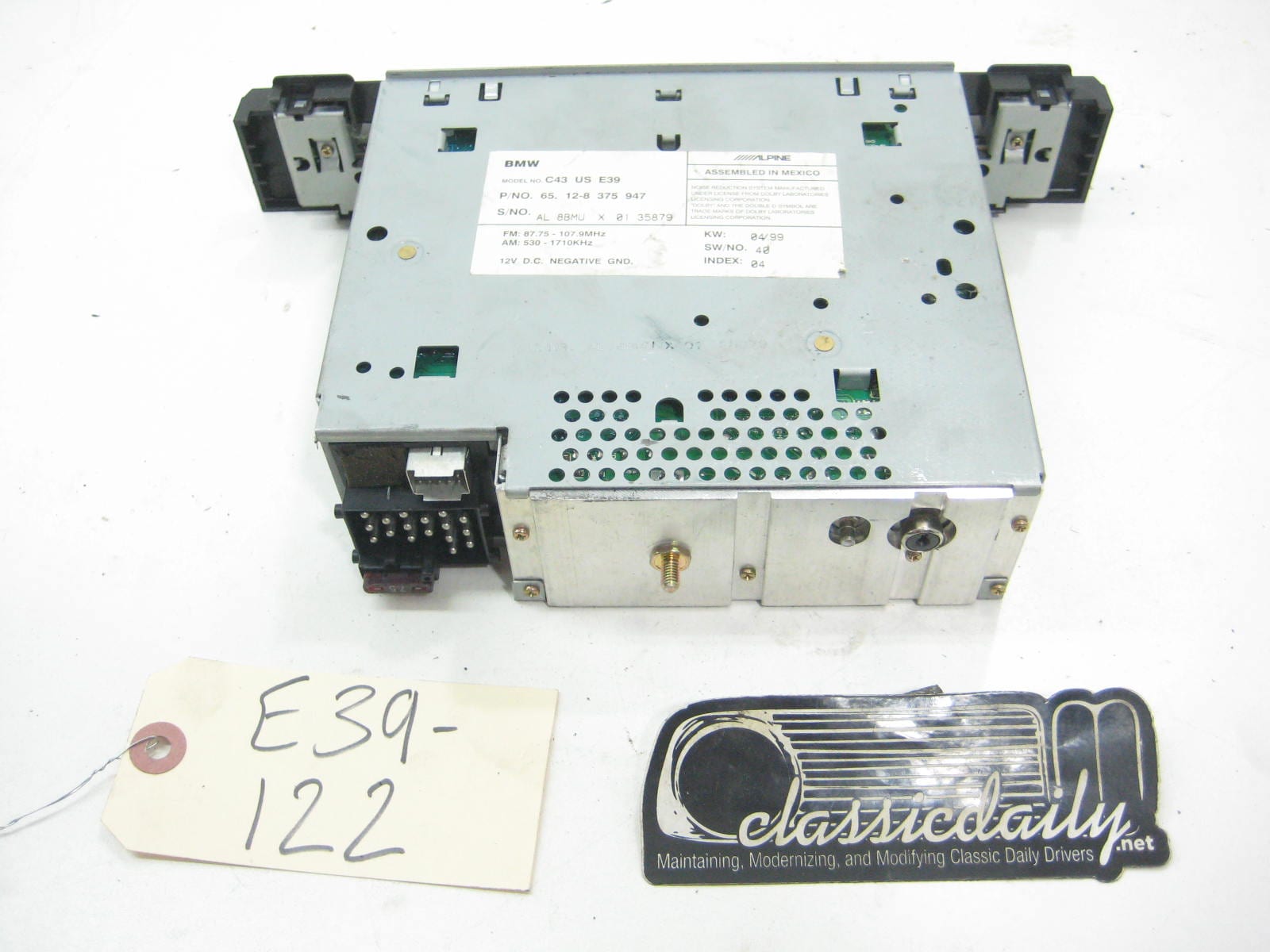 used parts radio stereo 65 12 8 375 947