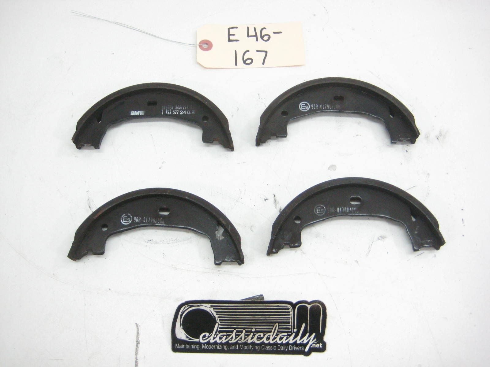 bmw e46 325 330 m3 rear parking brake pads