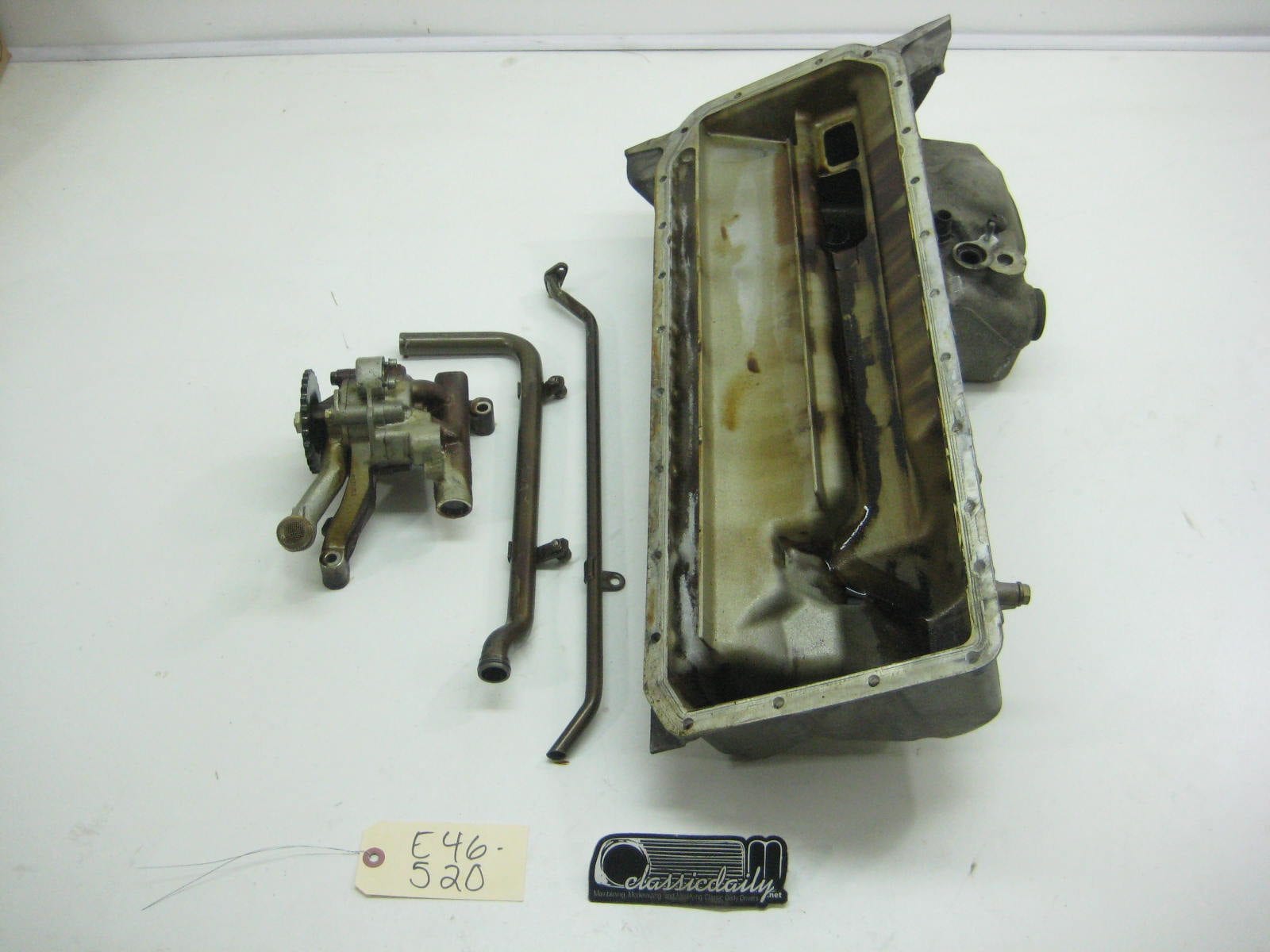 used parts s54 oil pan and pump gear not included