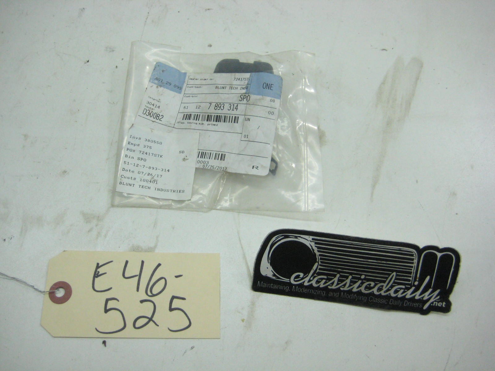 used parts tow hook cover 7 893 314