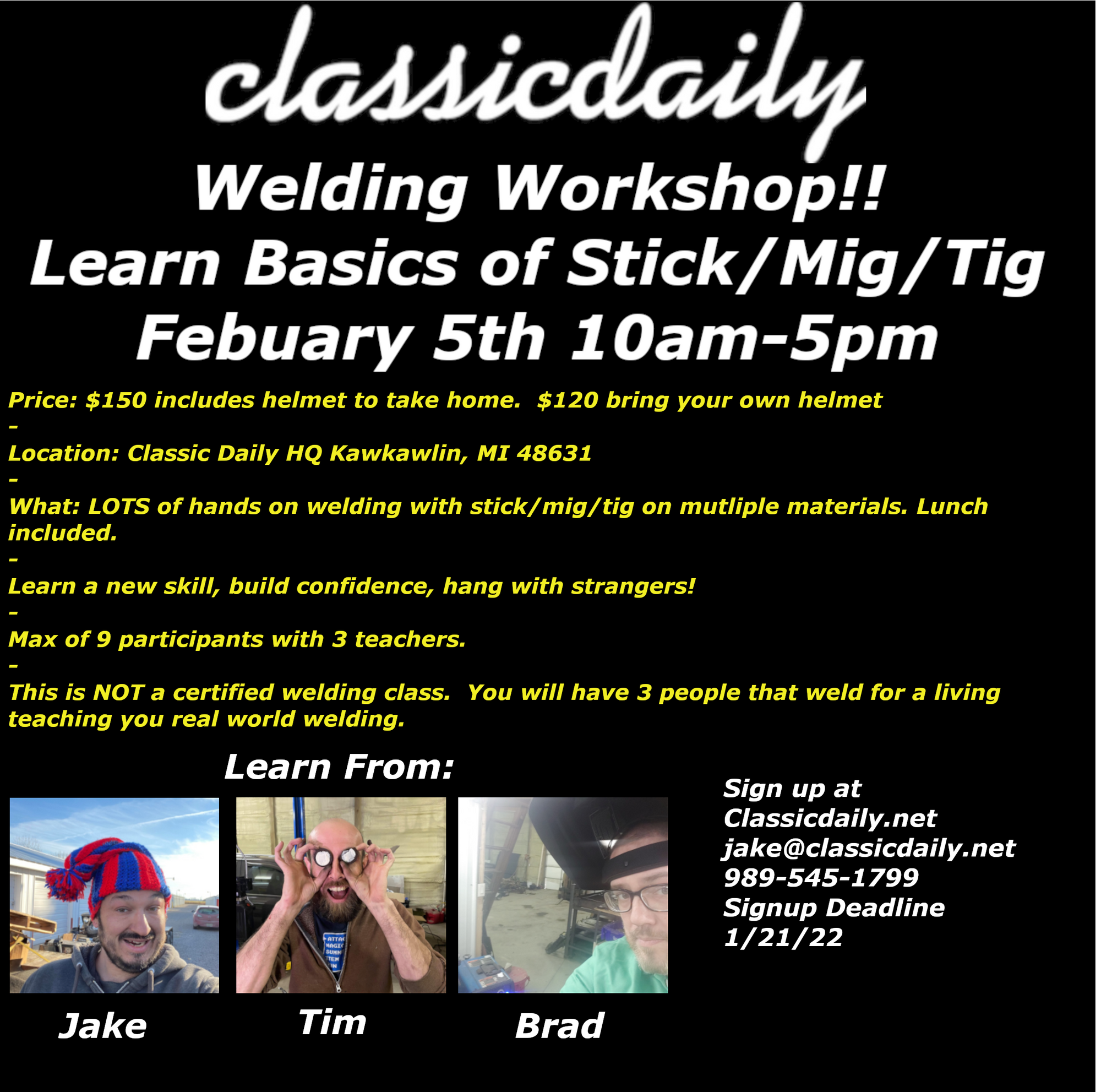February 5th Welding Workshop