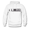 CLASSIC DAILY LATE STYLE HOODIE BLACK TEXT - white