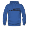 CLASSIC DAILY LATE STYLE HOODIE BLACK TEXT - royal blue