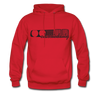 CLASSIC DAILY LATE STYLE HOODIE BLACK TEXT - red