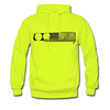 CLASSIC DAILY LATE STYLE HOODIE BLACK TEXT - safety green